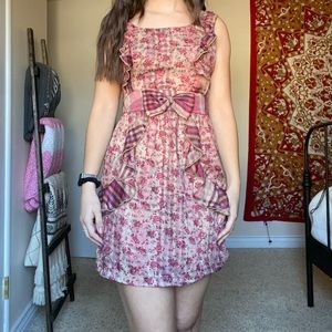 Tan Floral Dress